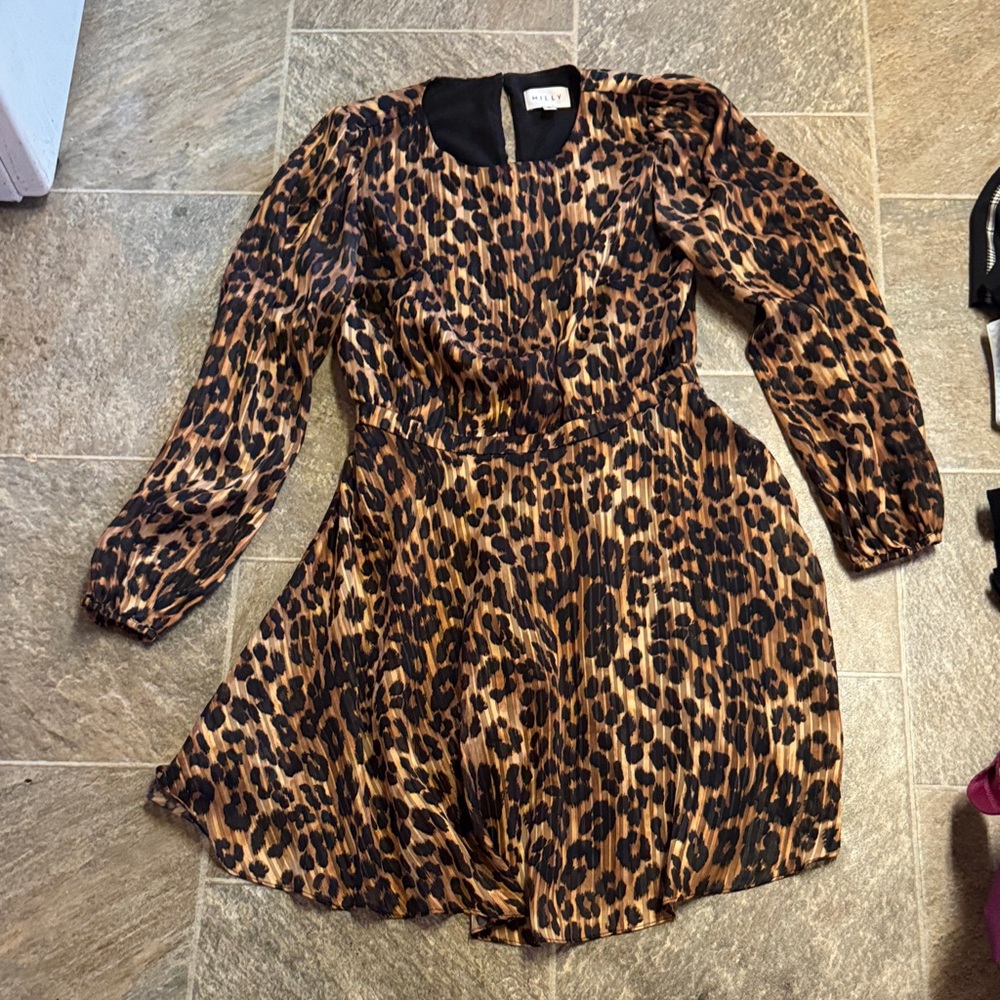 Milly Leopard Print Dress